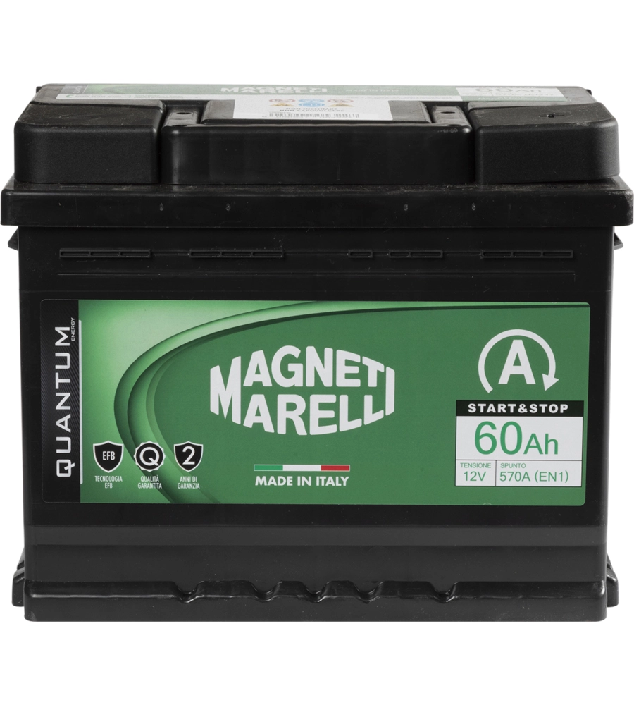 Magneti marelli batteria auto 60ah 12v 520a start e stop